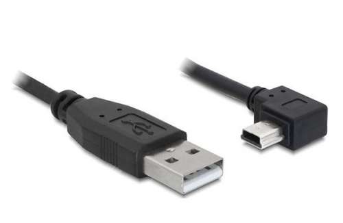 Delock Kabel USB MINI(M) kątowy prawo->USB-A(M) 2.0 3M czarny-384984