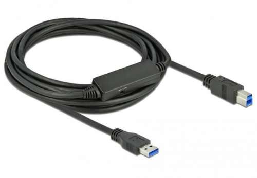 Delock Kabel USB-A(M)->USB-B(M) 3.1 GEN 1 5M czarny aktywny-385017