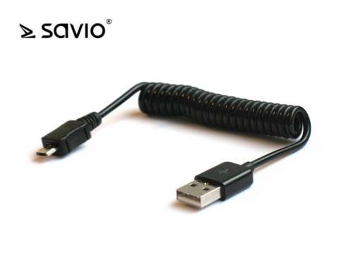 Elmak SAVIO CL-11 Kabel USB AM - micro USB Spirala BM-191942