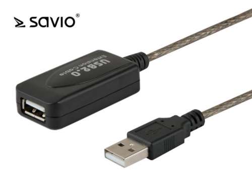 Elmak Przedłużacz USB SAVIO CL-76 aktywny, 5m-198575