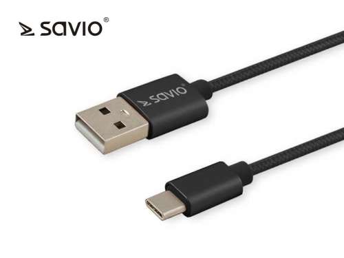 Elmak Kabel USB - USB typ C 2.1A, 2m SAVIO CL-129-304162