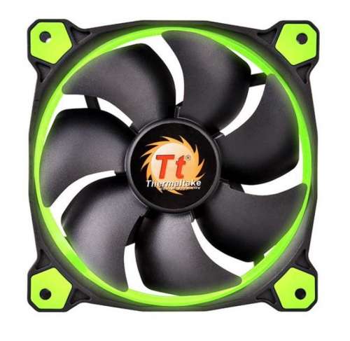 Thermaltake Wentylator Riing 12 LED Green (120mm, LNC, 1500 RPM) Retail/Box-238212