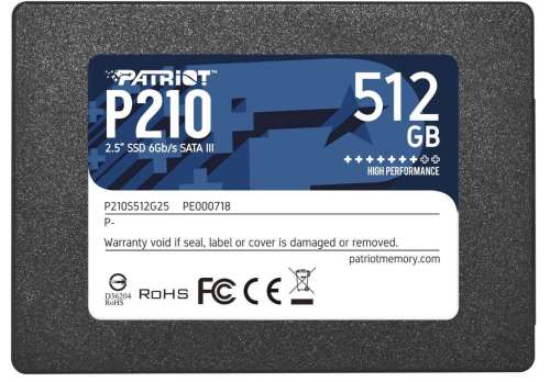 Patriot Dysk SSD 512GB P210 520/430 MB/s SATA III 2.5-383176