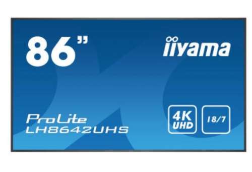 IIYAMA Monitor wielkoformatowy 85.6 cali LH8642UHS-B3 4K,18/7,SDM,IPS,LAN,PION,500cd/m2,OS8.0-1090943