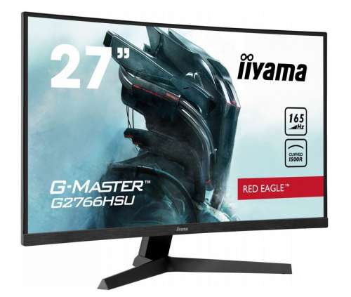 IIYAMA Monitor 27 cali G2766HSU-B1 VA,165HZ,1500R,1MS,DP,HDMIx2,USB,FreeSync-1090893