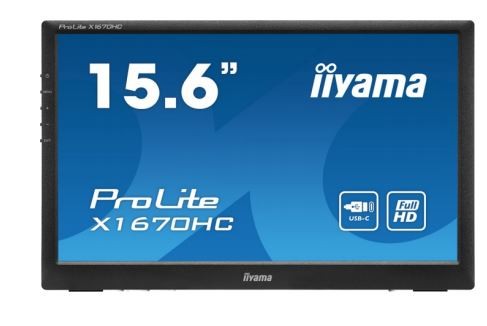 IIYAMA Monitor przenośny 15.6 cala X1670HC-B1 FHD,IPS,USB-C,ACR 80M:1-716054