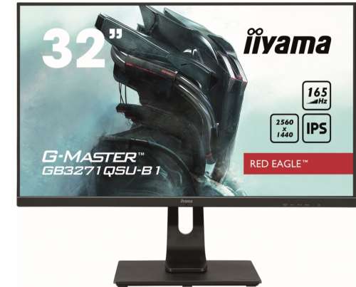 IIYAMA Monitor 31.5 cala GB3271QSU-B1 QHD,1ms,IPS,165Hz,HDMI,DP,400cd,FreeSync-1062300