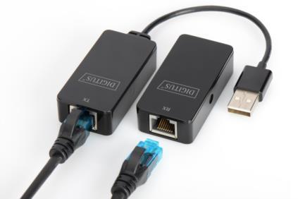Digitus Przedłużacz/Extender USB 2.0 HighSpeed po skrętce Cat.5e/6 UTP, do 50m-11890