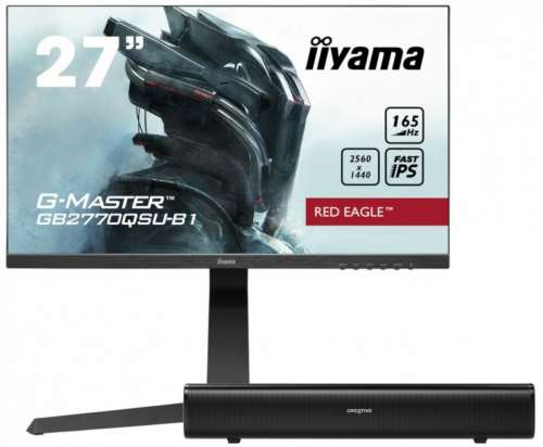 IIYAMA Monitor 27 cali GB2770QSU-B1 + Soundbar Creative-1501760