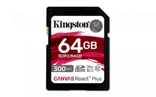 Kingston Karta pamięci SD 64GB Canvas React Plus 300/260 UHS-II U3-2252840