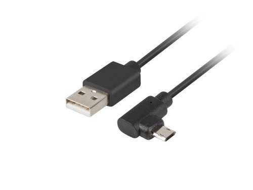 Kabel Micro USB - AM 2.0; 1,8m kątowy lewo/prawo Easy-USB czarny -314808