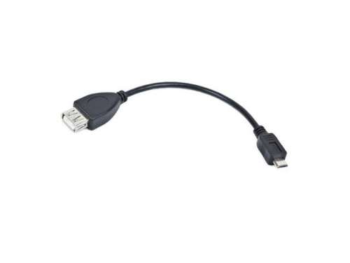 Kabel USB 2.0 Lanberg micro USB - USB-A M/F 2.0 0,15m OTG czarny-9061