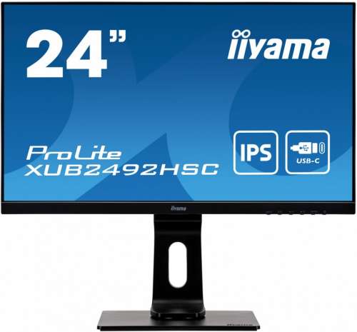 IIYAMA Monitor 24 cale XUB2492HSC-B IPS, FHD, USB-C, HDMI, DP, USB3.0-2865404