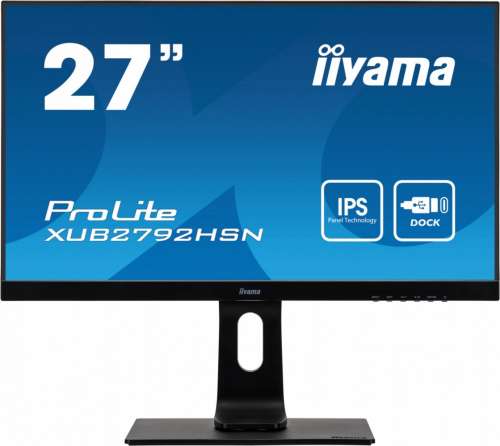 IIYAMA Monitor 27 cali XUB2792HSN-B1, IPS, FHD, USB-C DOCK, 2X2W, HDMI, DP, DAISY-2272287