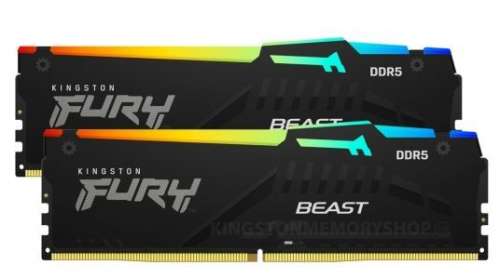 Pamięć DDR5 Fury Beast Black RGB  32GB(2*16GB)/5200  CL36 -2955906