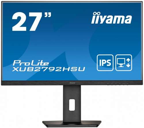 IIYAMA Monitor 27 cali XUB2792HSU-B5 IPS,FHD,HDMI,DP,VGA,SLIM,HAS(150mm)-3011025
