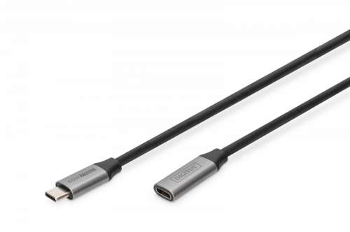 Kabel przedłużający USB 3.0 60W/5Gbps Typ USB C/USB C M/Ż 0,5m Czarny -3049291